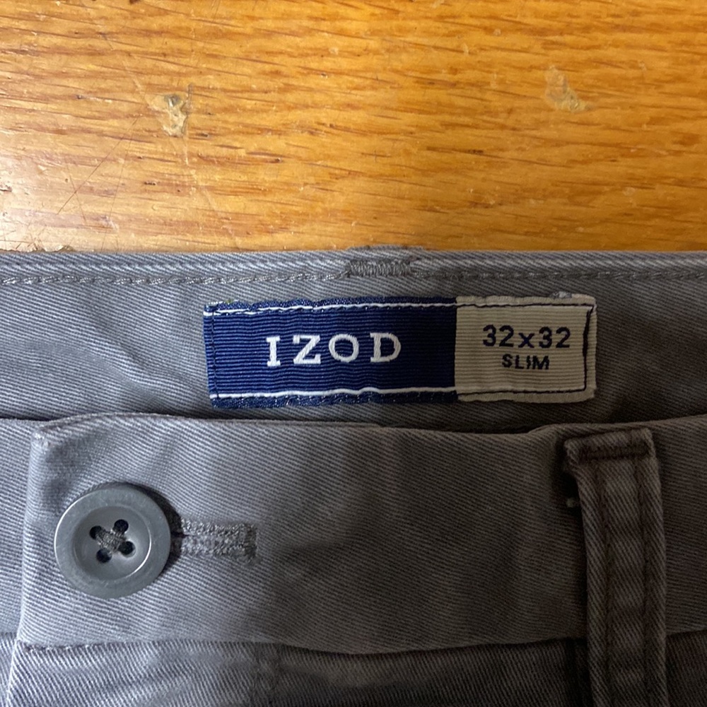 Izod basic slacks khakis - Picture 2 of 3
